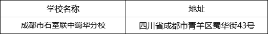 成都市石室聯(lián)中蜀華分校地址在哪里？