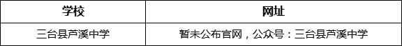 綿陽市三臺縣蘆溪中學網(wǎng)址是什么？