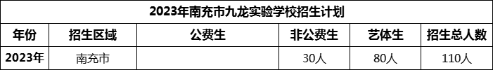 2024年南充市九龍實(shí)驗(yàn)學(xué)校招生計(jì)劃是多少？