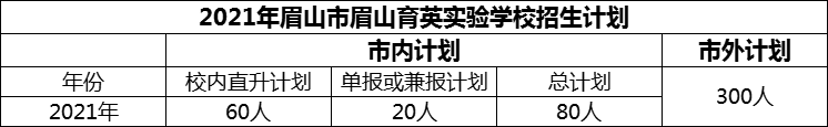 2024年眉山市眉山育英實(shí)驗(yàn)學(xué)校招生計(jì)劃是多少？